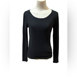 J.Crew Long-Sleeve T-Shirt in Vintage Rib Black Size Small